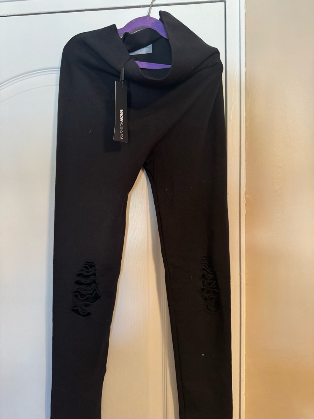 Fashion Nova Black High-Waist Slim Leggings